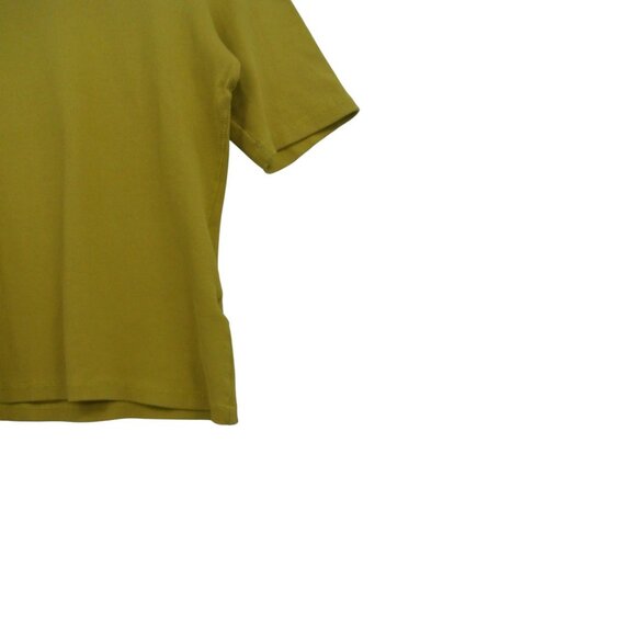 Maeve by Anthropologie Ribbed Textured Short Sleeve Tee Yellow Women’s Size L - Picture 3 of 6
